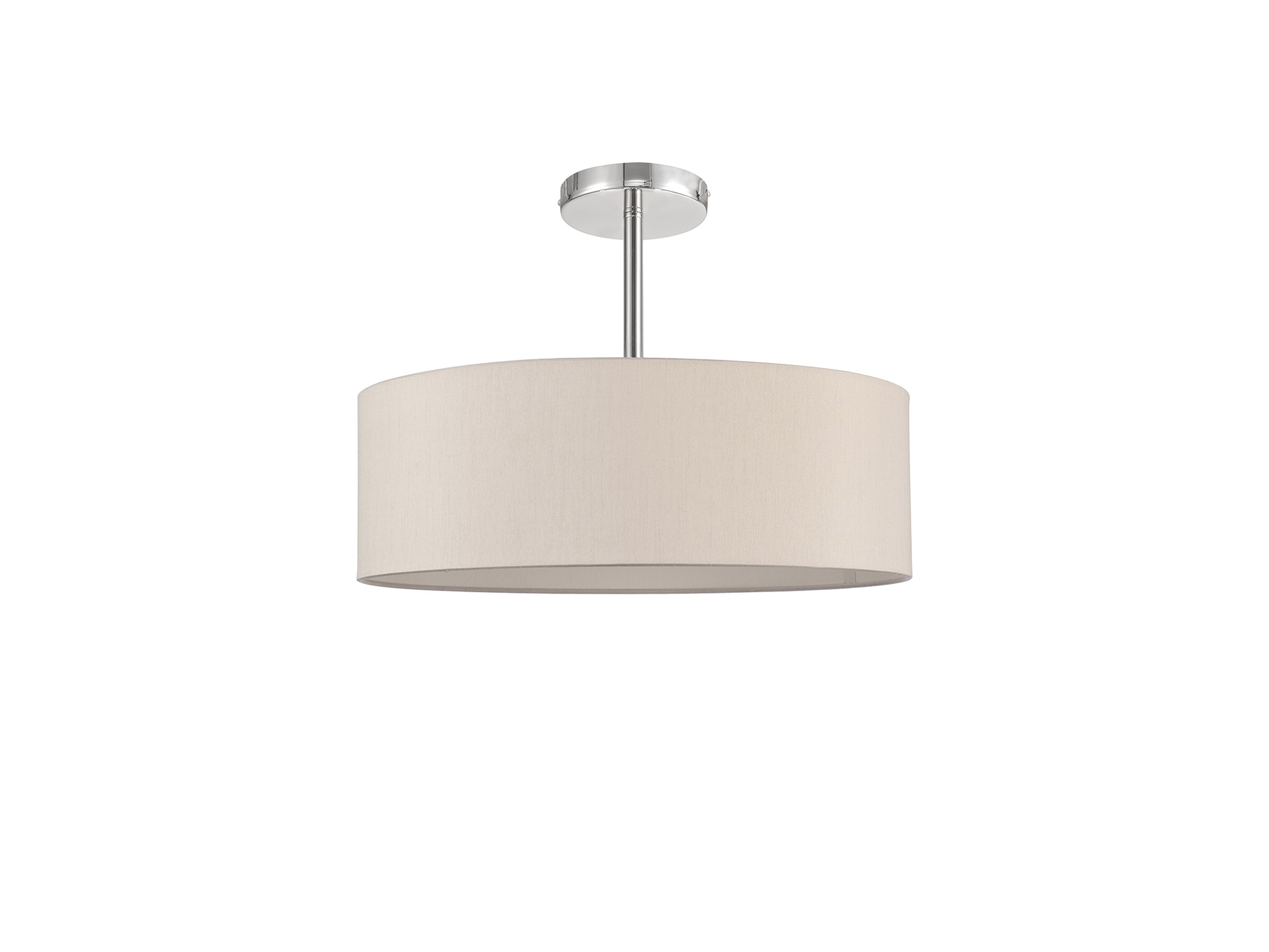 Baymont 45cm Semi Flush 5 Light Polished Chrome, Nude Beige DK0723  Deco Baymont